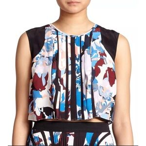 NWT Elizabeth And James Pia Cropped Pleated Top Size Small 2